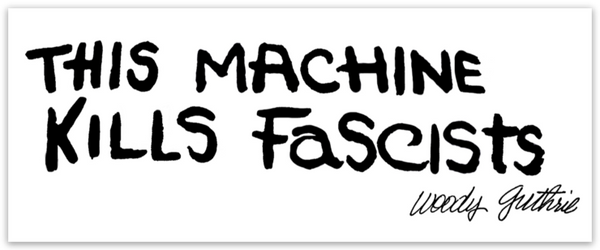 This Machine Kills Fascists sticker set (White)