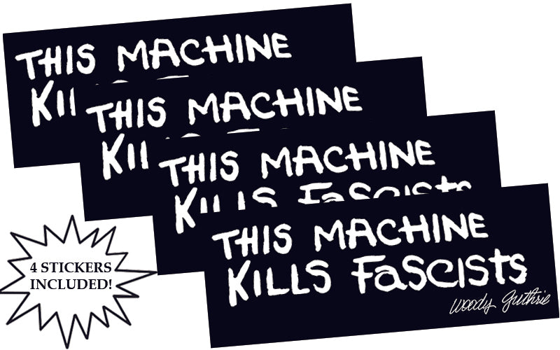 This Machine Kills Fascists sticker set (Black)
