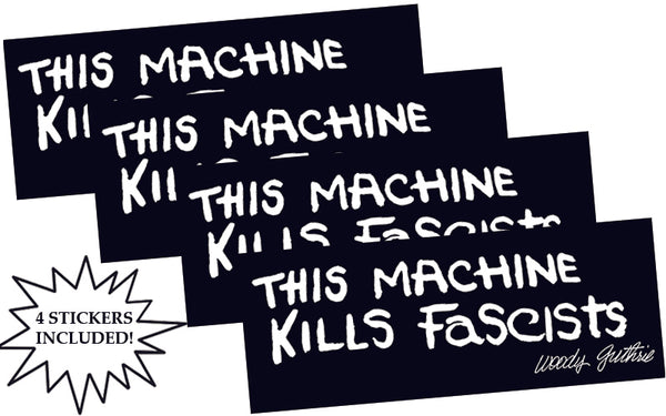 This Machine Kills Fascists sticker set (Black)