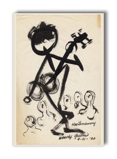Hootenanny artwork - 2" x 3" magnet