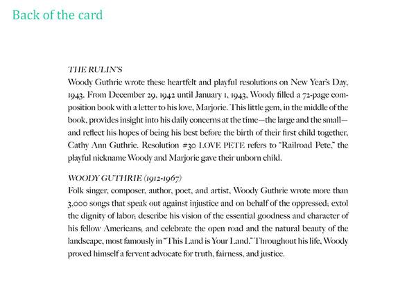 Notecard set - Woody's New Years Rulin's (Set of 8)