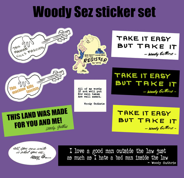 Woody Sez sticker set