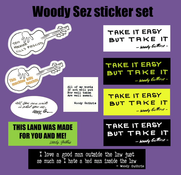 Woody Sez sticker set