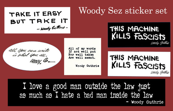 Woody Sez sticker set