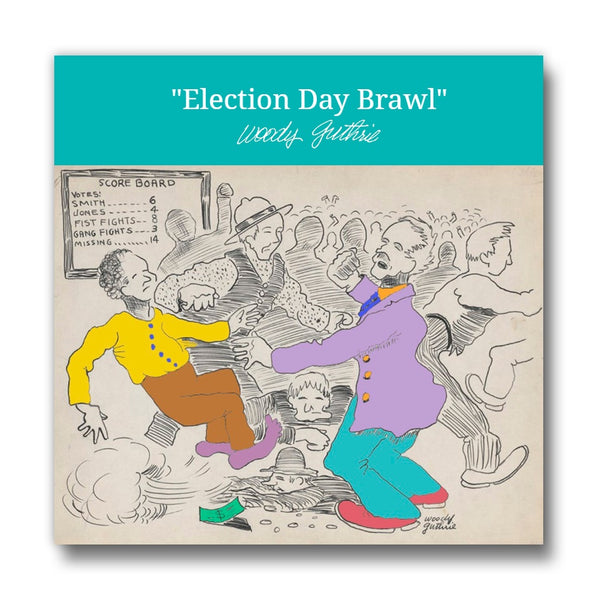 "Election Day Brawl" artwork - 2.5" x 2.5" magnet