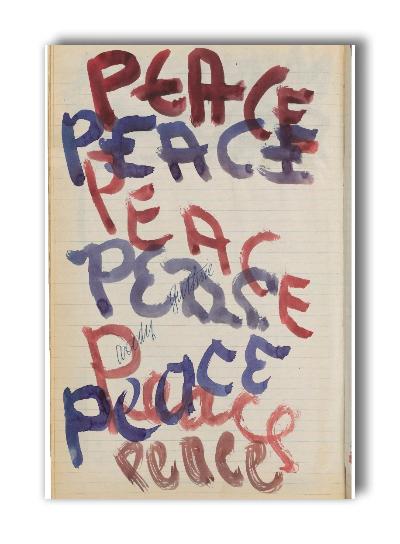 "Peace" artwork - 2" x 3" magnet