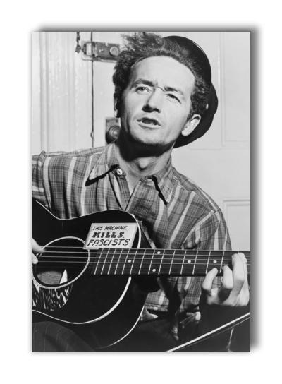 Woody Guthrie photograph - 2" x 3" magnet